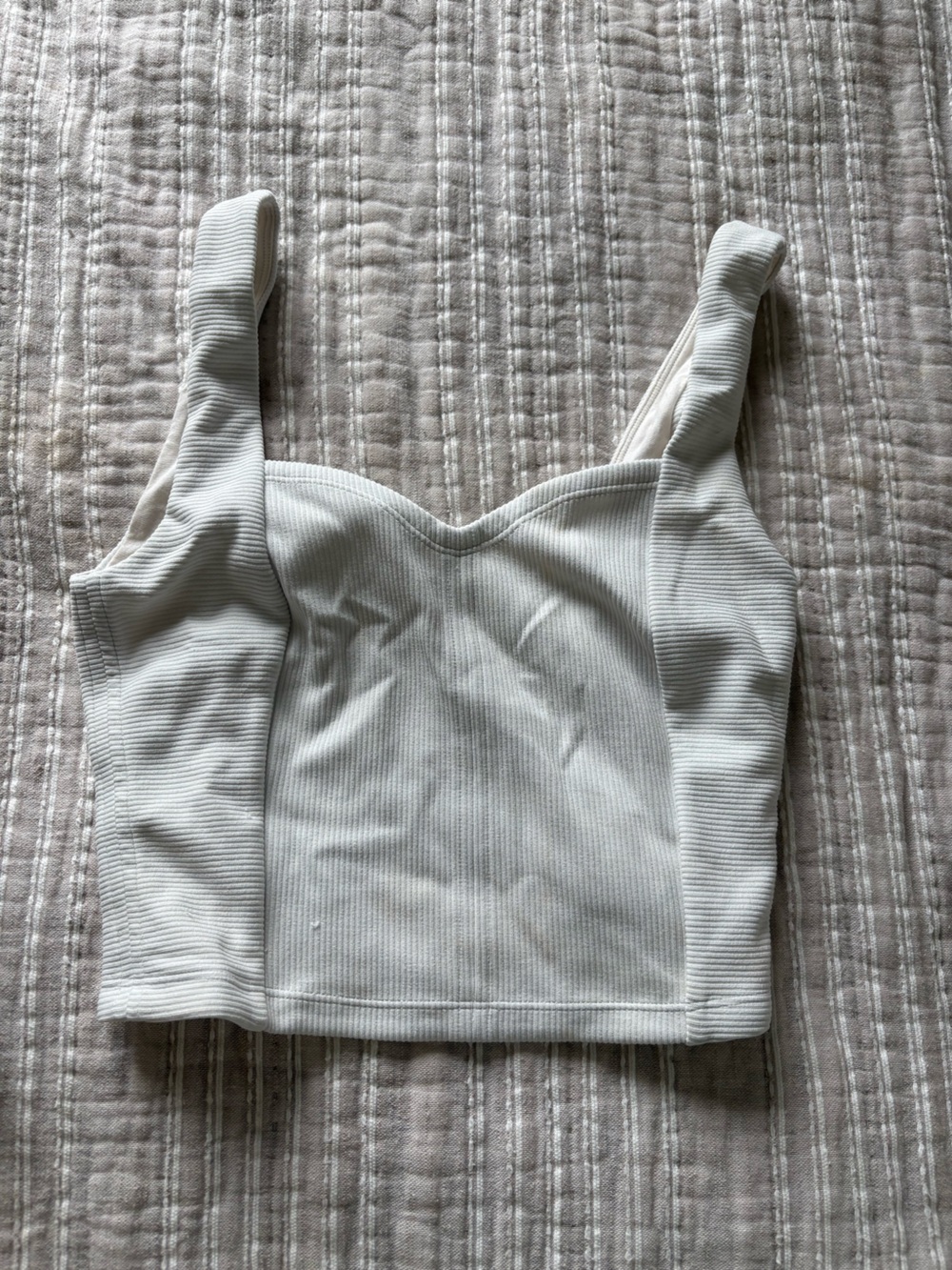 lululemon athletica Ribbed White Bandeau Tank